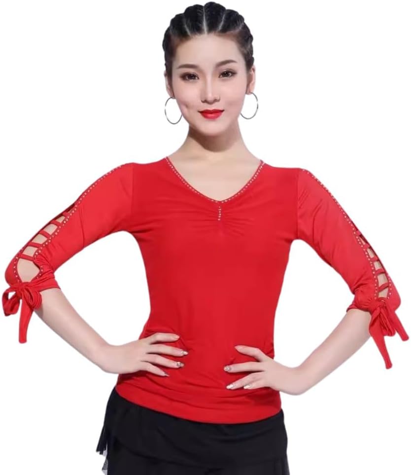 Lサイズ 新品 社交ダンス ドルマン トップス オレンジ レッスン 1116の通販 by dance merry｜ラクマ