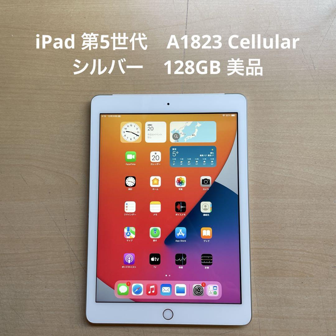 iPad 5世代 A1823 Cellular シルバー 128GB 美品 #1