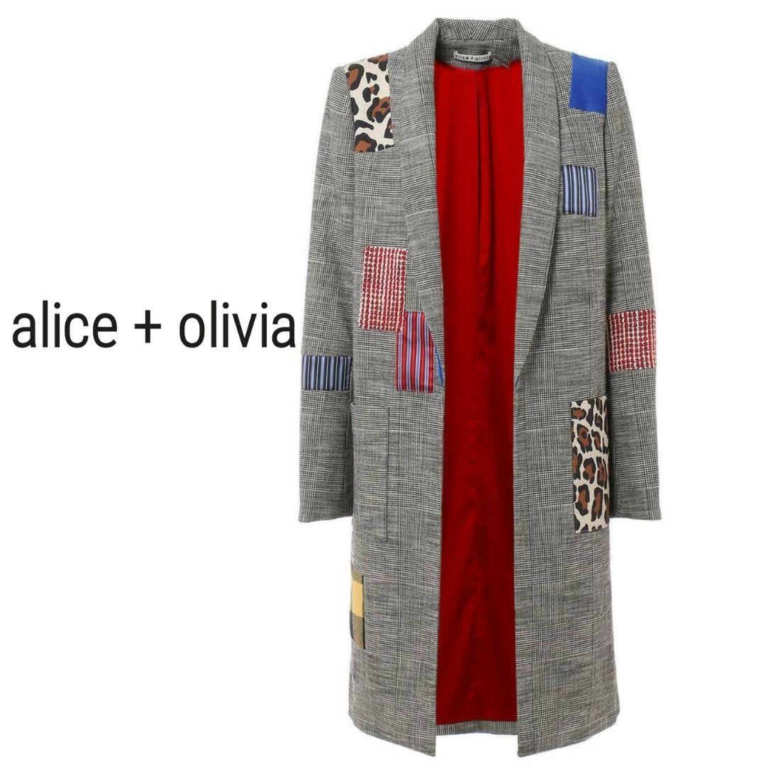 Alice + オリビア アリスアンドオリビア コート パッチワーク Alice + オリビア アリスアンドオリビア コート パッチワーク