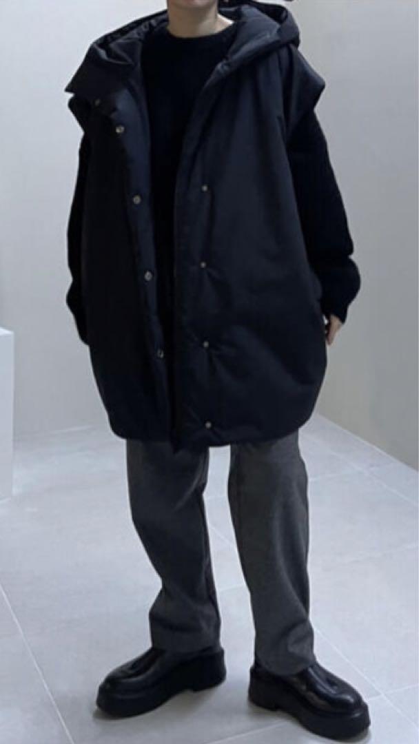 【未使用品】ARGUE COCOON COAT VEST ブラック 未使用品】ARGUE COCOON COAT VEST ブラック
