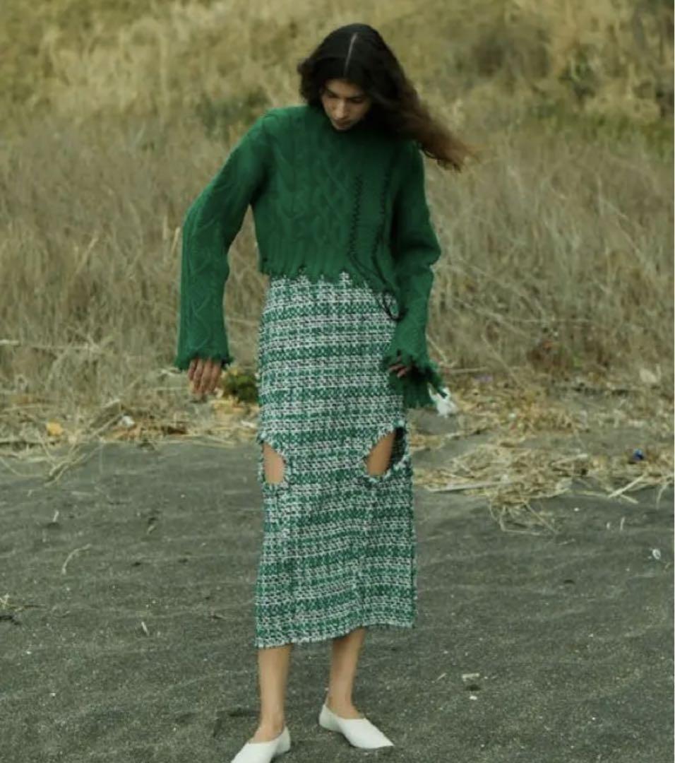 IRENE 22AW Mix Tweed Skirt 売買されたオークション情報 落札价格 