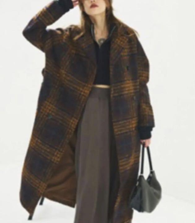 JUEMI Long Double Check Coat ロングコート