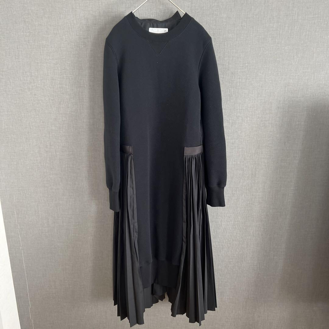 21AW sacai サカイ スウェットドッキングワンピース 佐藤栞里