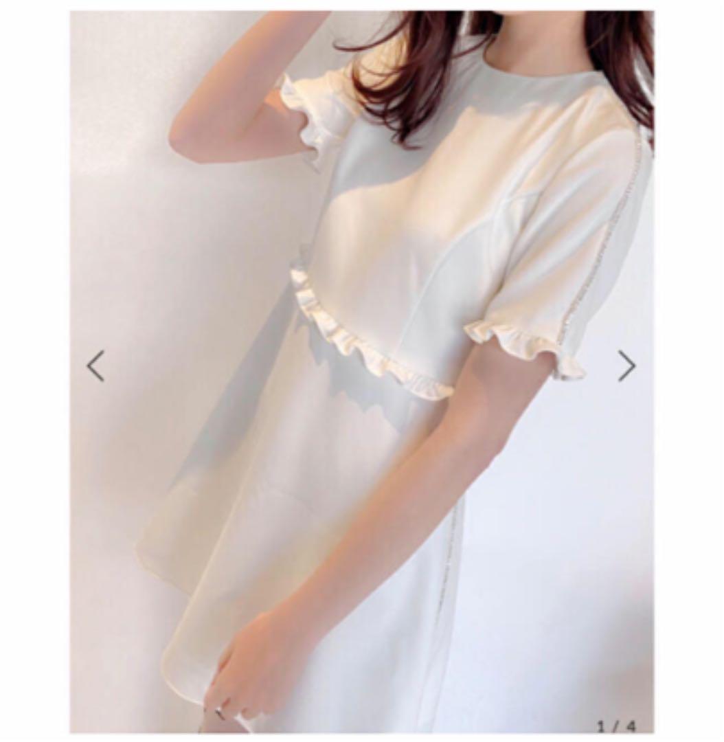 jiltu petit frill sleeve dress white 売買されたオークション情報 落札价格 【au  payマーケット】の商品情報をアーカイブ公開