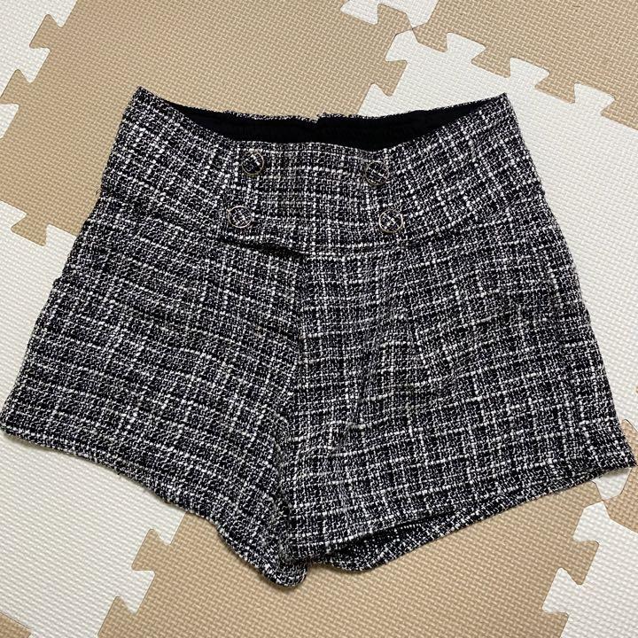 シェリエ　レザーチェックショートコート sheller シェリエ レザーチェックショートコート&ショートパンツ