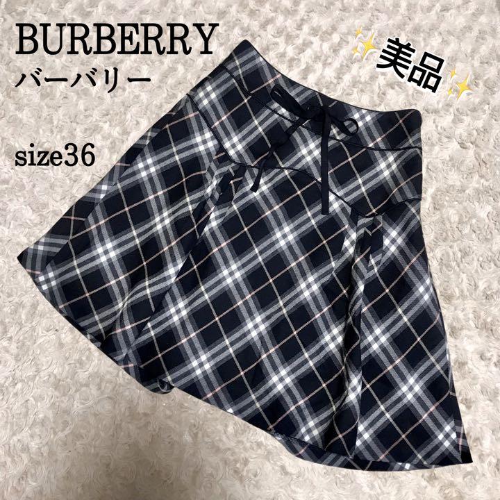 BURBERRY バーバリー スカート ノバチェック リボン付き ウール100% 売買されたオークション情報 落札价格 【au  payマーケット】の商品情報をアーカイブ公開