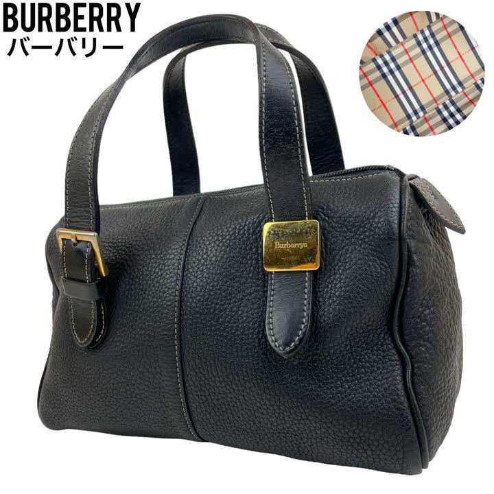 BURBERRY - 【美品】BURBERRY レザー ノバチェック トートバッグ