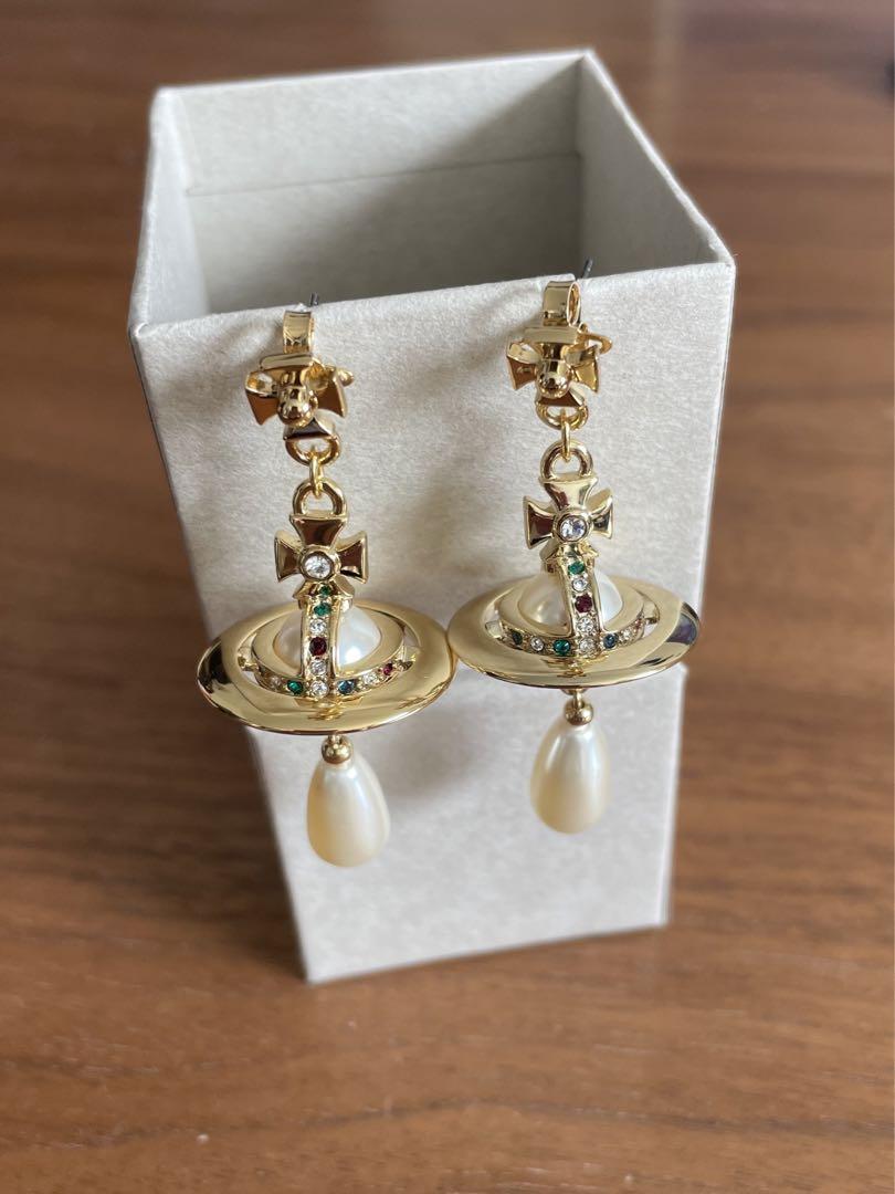 ヴィヴィアンウェストウッド ドロップ ピアス パール シルバー