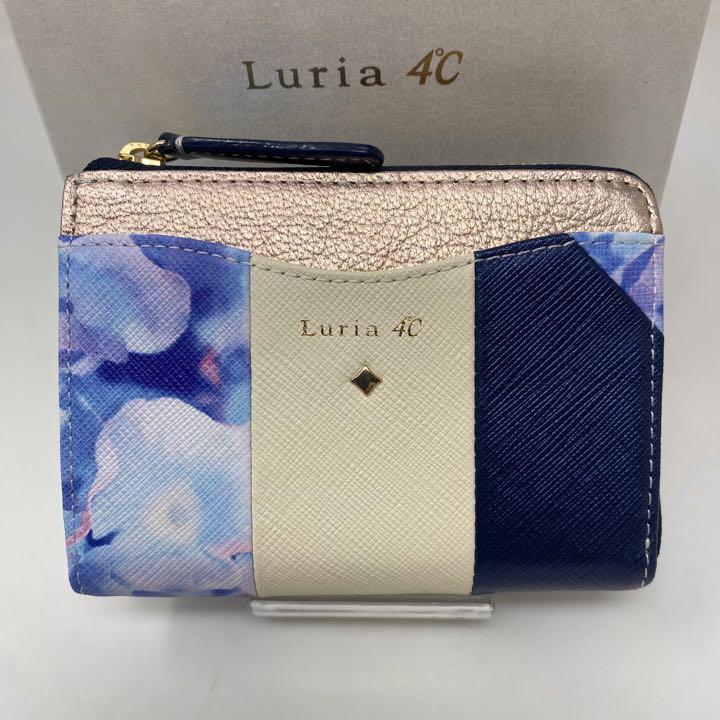 新品☺︎Luria 4℃ パスケース ルリア ジップ 花柄 バイカラー