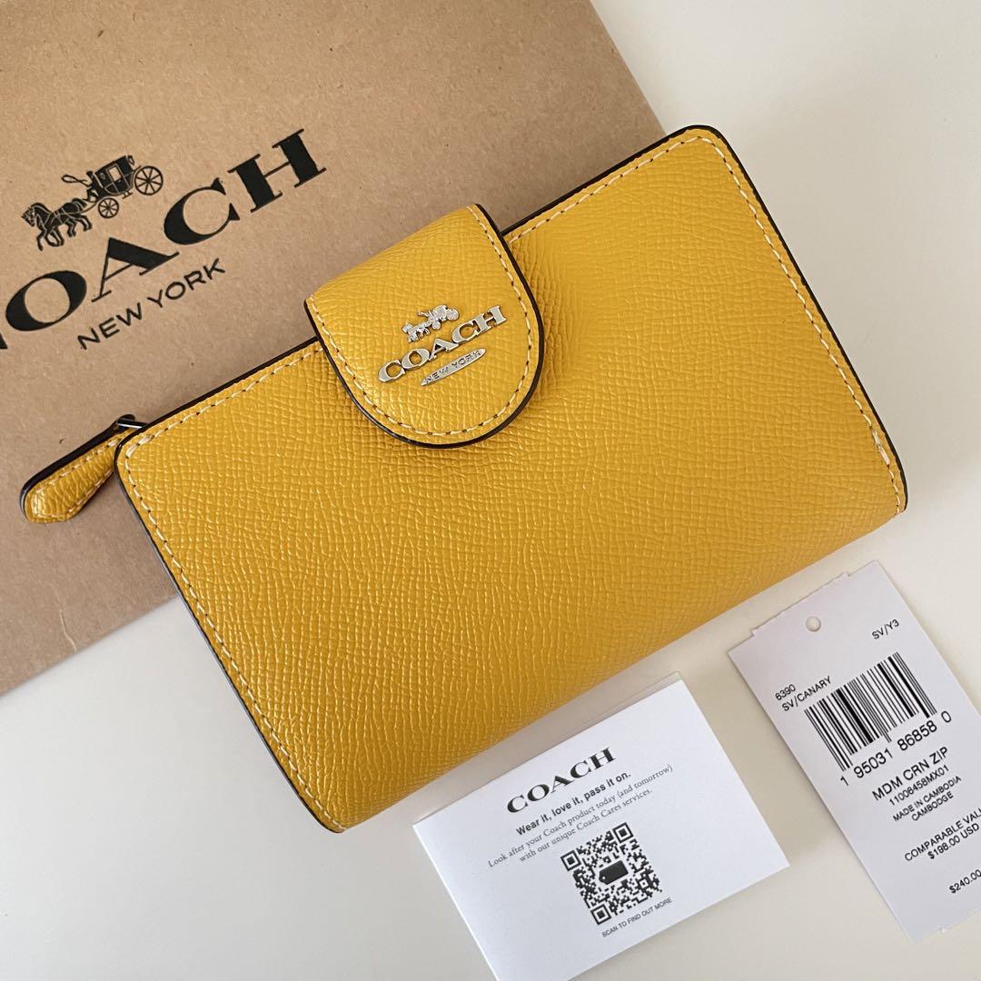 COACH コーチ 折り財布 グリーン 緑色 二つ折り財布