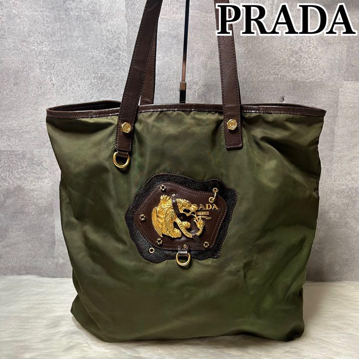 良品✨】PRADA プラダ キマイラ カーキ トートバッグ ナイロン