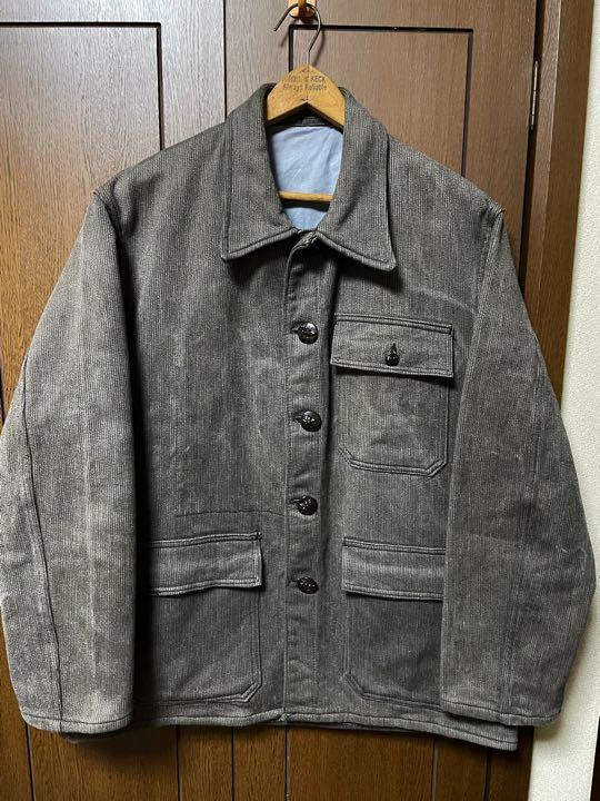 50s フランス ハンティング ジャケット たかかっ 動物ボタン