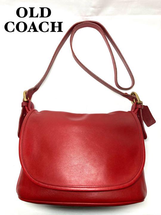 美品 COACH オールドコーチ ショルダーバッグ レッド 4150 売買されたオークション情報 落札价格 【au  payマーケット】の商品情報をアーカイブ公開