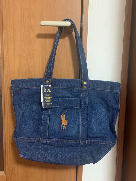 ポロ ラルフローレン 煩わしい デニムトートバッグ