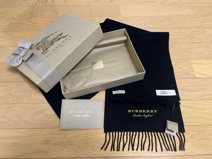 BURBERRY バーバリー ロングマフラー カシミア100％ タグ付き未使用品