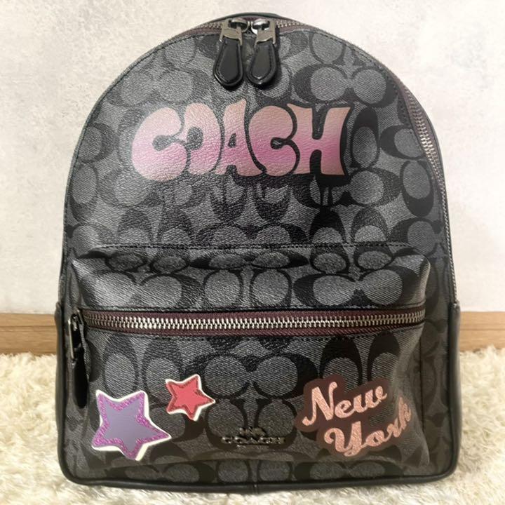 レア✨極美品 COACH リュック グラフィティ ミディアムチャーリー PVC