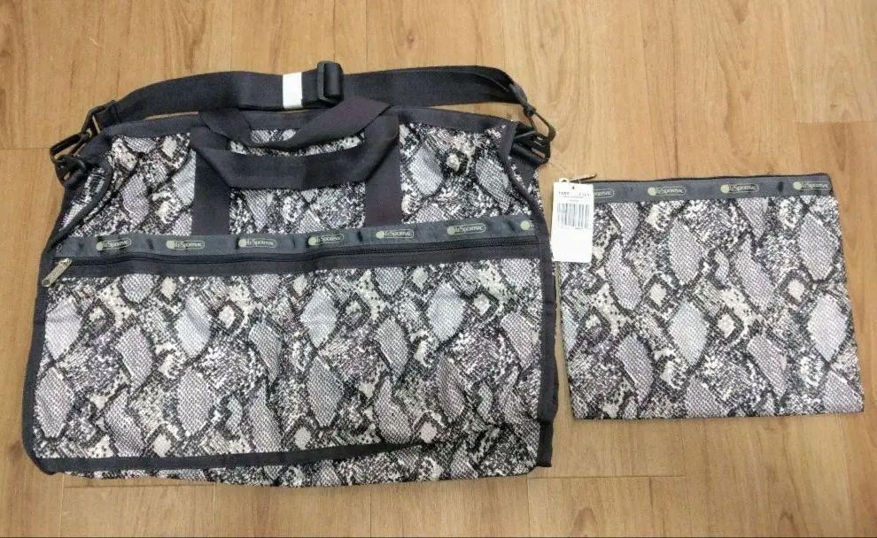 新品☆レスポートサック ラージウィークエンダー LeSportsac パイソン