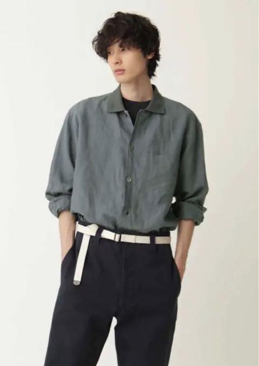 マーガレットハウエル HIGHDENSE SHIRTING リネンシャツ L