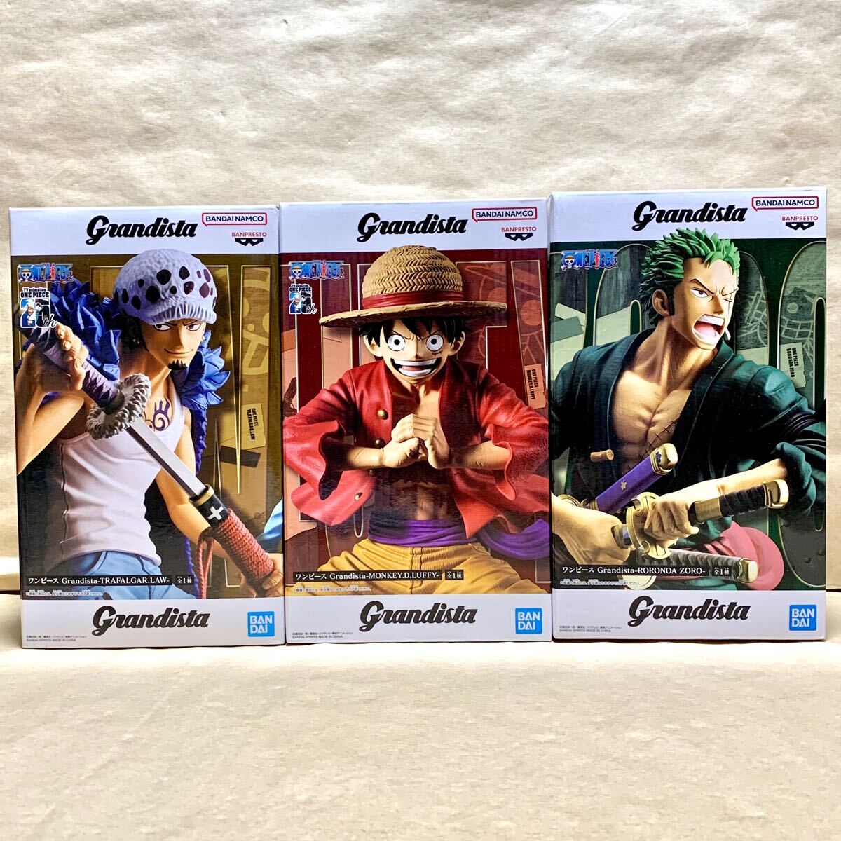 新品未開封】ワンピース Grandista フィギュア /MONKEY.D.LUFFY モンキー・D・ルフィ RORONOA ZORO ロロノア・ゾロ