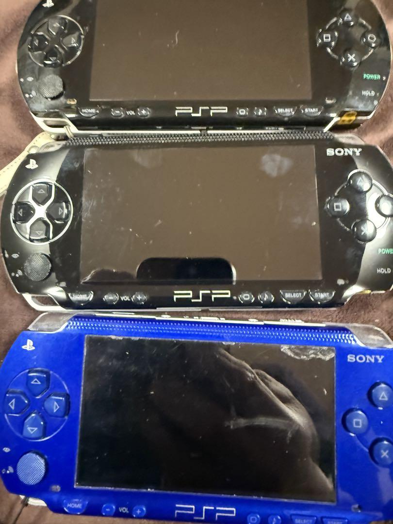 PSP 本体 淡く 2台セット 黒 青 ジャンク 通電OK おまけ付き ジャンク扱い