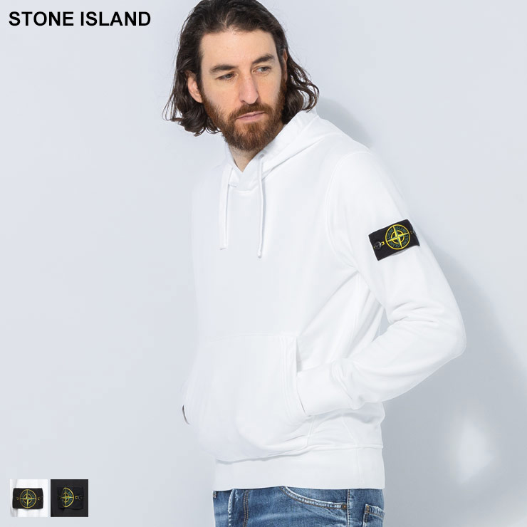 STONE ISLAND (ストーンアイランド) 裏毛 ロゴパッチ ポケット付き プルオーバー 望ましく パーカー SI811564151 ブランド  メンズ