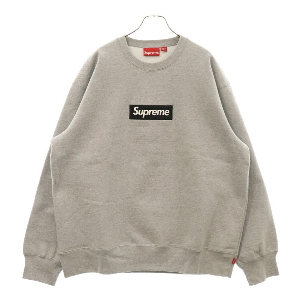 SUPREME(シュプリーム) サイズ:L 22AW Box Logo Crewneck ボックスロゴ クルーネック 長袖スウェット トレーナー  グレー【