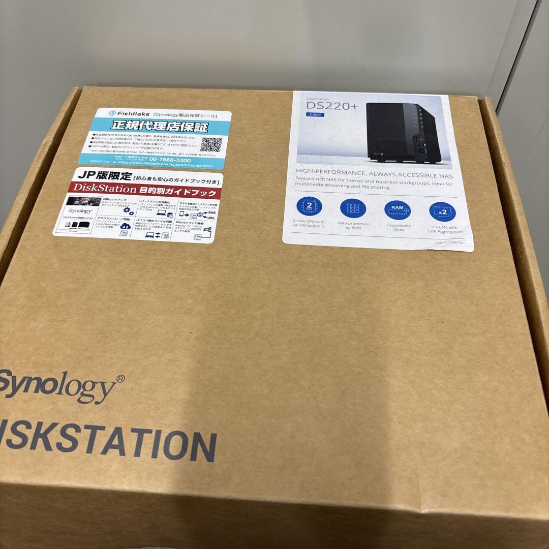 Synology DS220+/JP HDD4TBx2込み、メモリ4GB増設