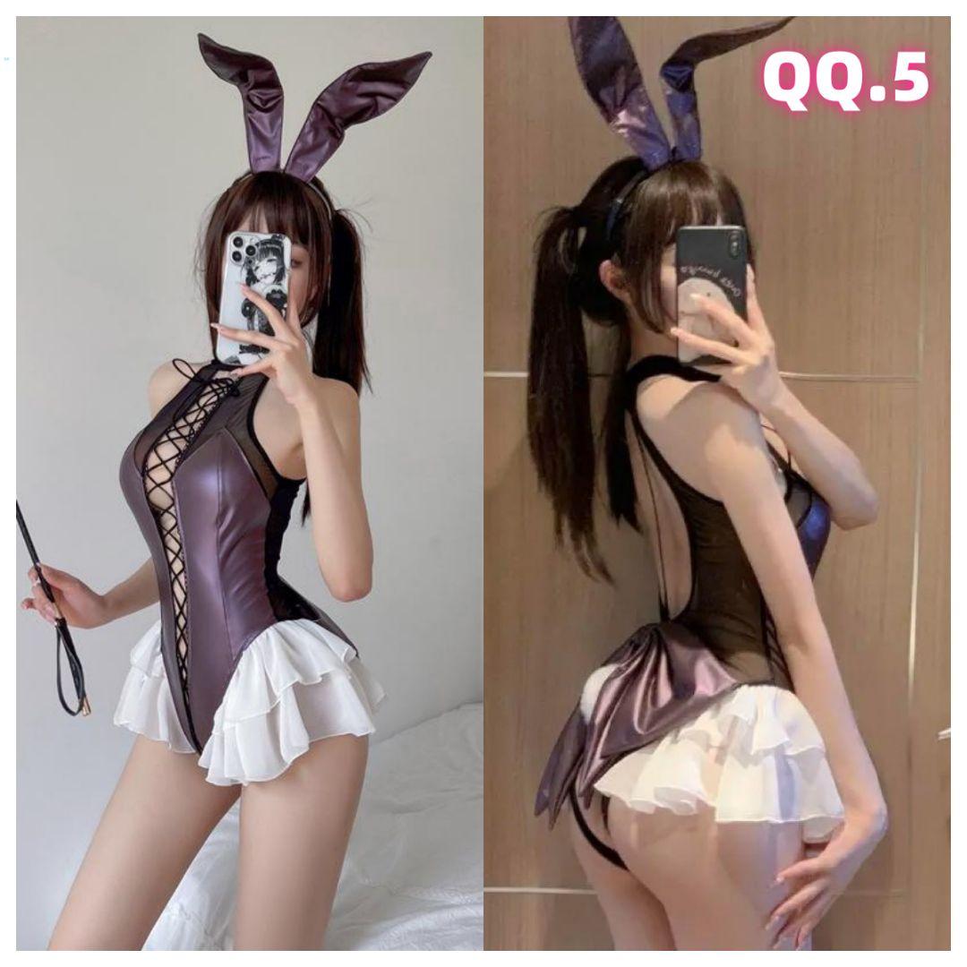 期間限定割引QQ.5 セクシーエナメルバニーガールコスプレ衣装ボンコスチュyp7