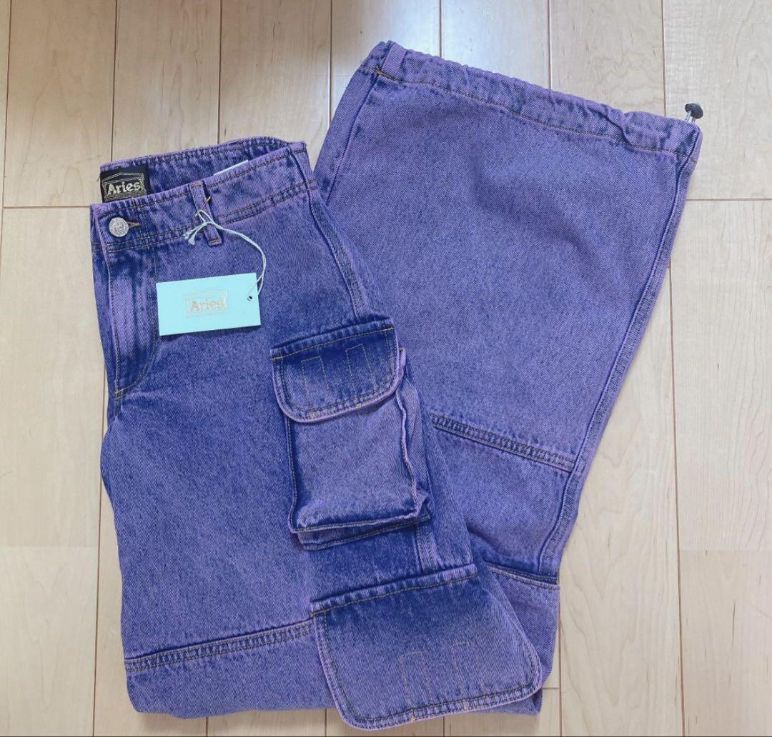 【27インチ】Aries ローライズ カーゴデニム 27インチ】Aries ローライズ カーゴデニム インディゴデニム