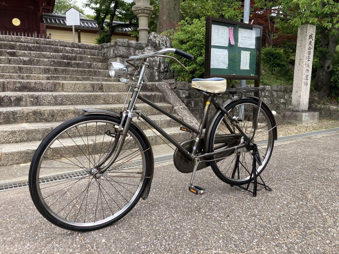 ナショナル レギュラー 実用車 昭和 レトロ 自転車 ロッドブレーキ