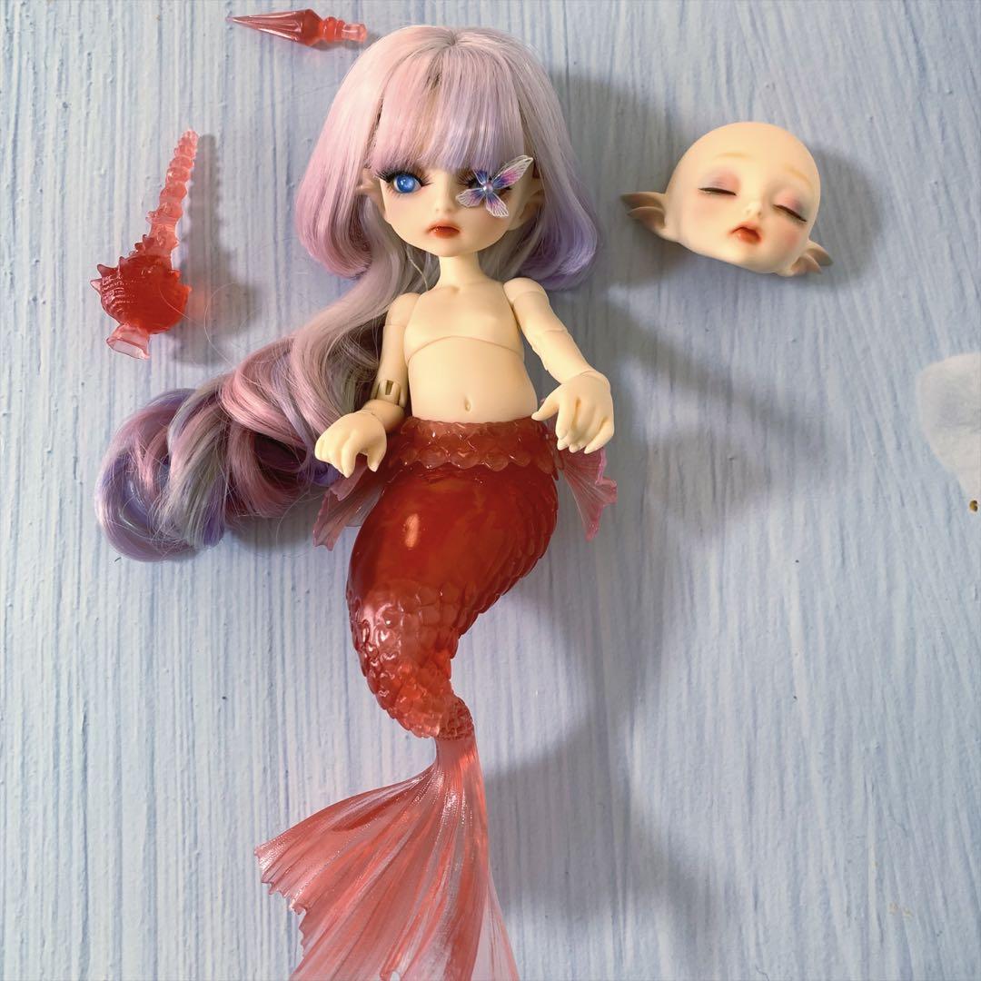 マーメイド 球体関節人形 bjd 人魚 カスタムドール 童話 フルメイク