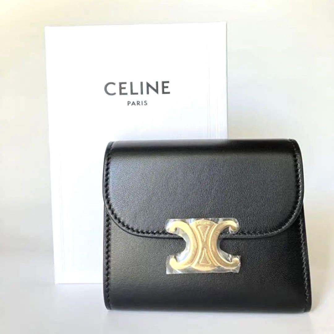 特別価格】新品❤︎CELINEセリーヌ トリオンフ 三つ折財布 黒