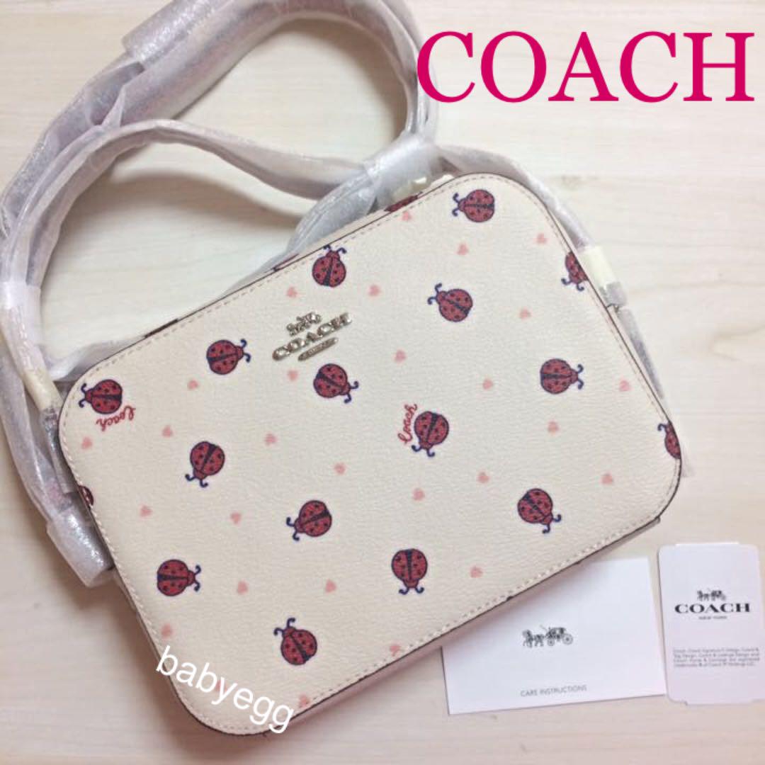 新品 未使用 コーチ てんとう虫 ショルダーバッグ レディバグ COACH