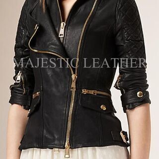 本羊革 ライダーバイカージャケットレザーコート Sheep Leather Rider Biker Jacket----