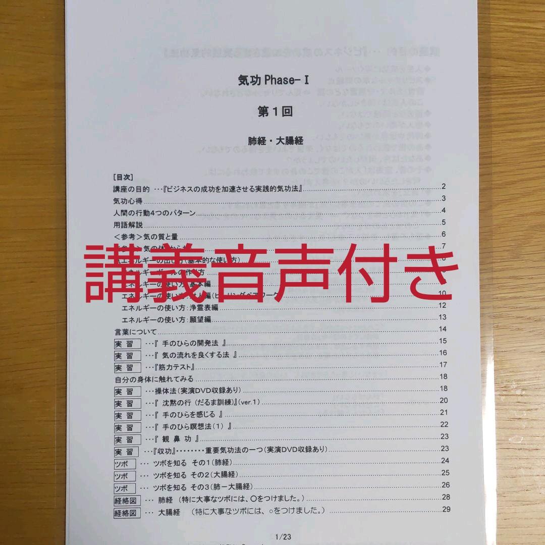 講義音声付き】清水義久先生 気功継続プログラム フェーズ1＆2資料（全12回）