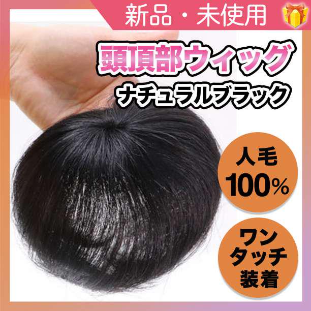 頭頂部 ウィッグ 部分かつら ヘアピース 自然 ブラック 新し つけ毛 メンズ にも