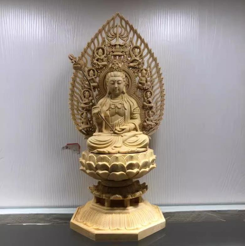 極上品☆仏教工芸品 極上品 木彫仏教 総檜材 精密彫刻 仏師で仕上げ品 日光観音菩薩座像 高28cm 売買されたオークション情報 落札价格 【au  payマーケット】の商品情報をアーカイブ公開