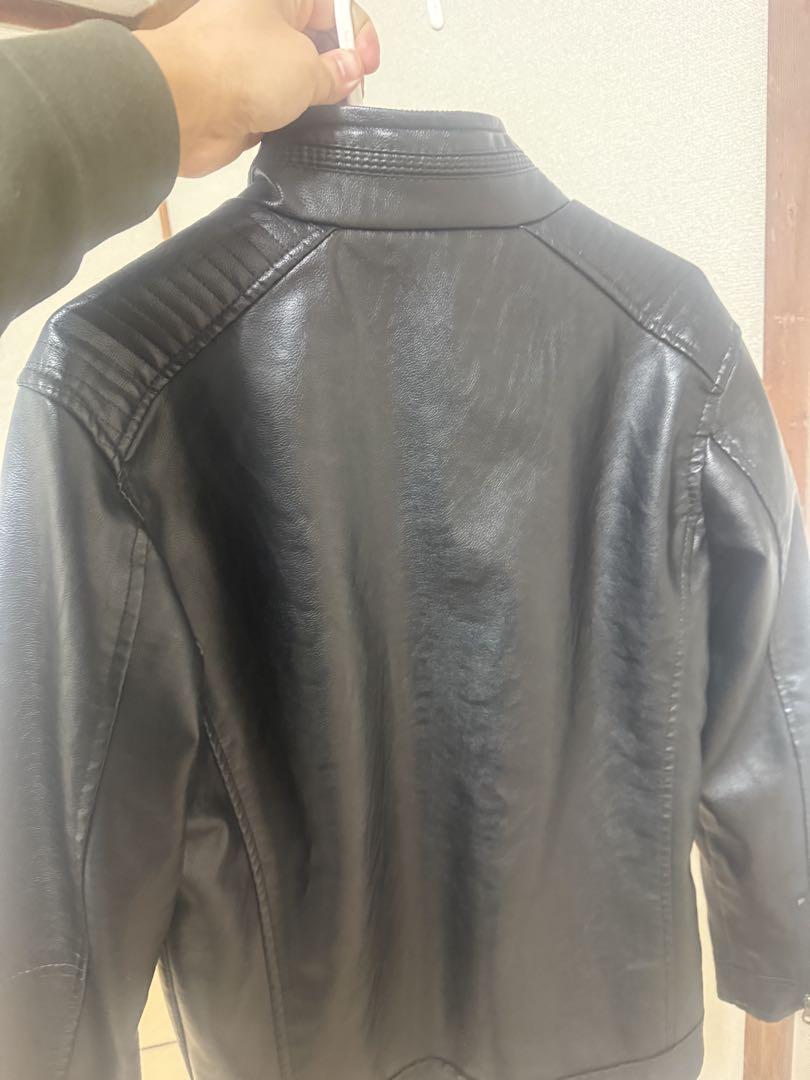 短丈】90s vintage 短丈 レザージャケット 茶色 ノームコア XL