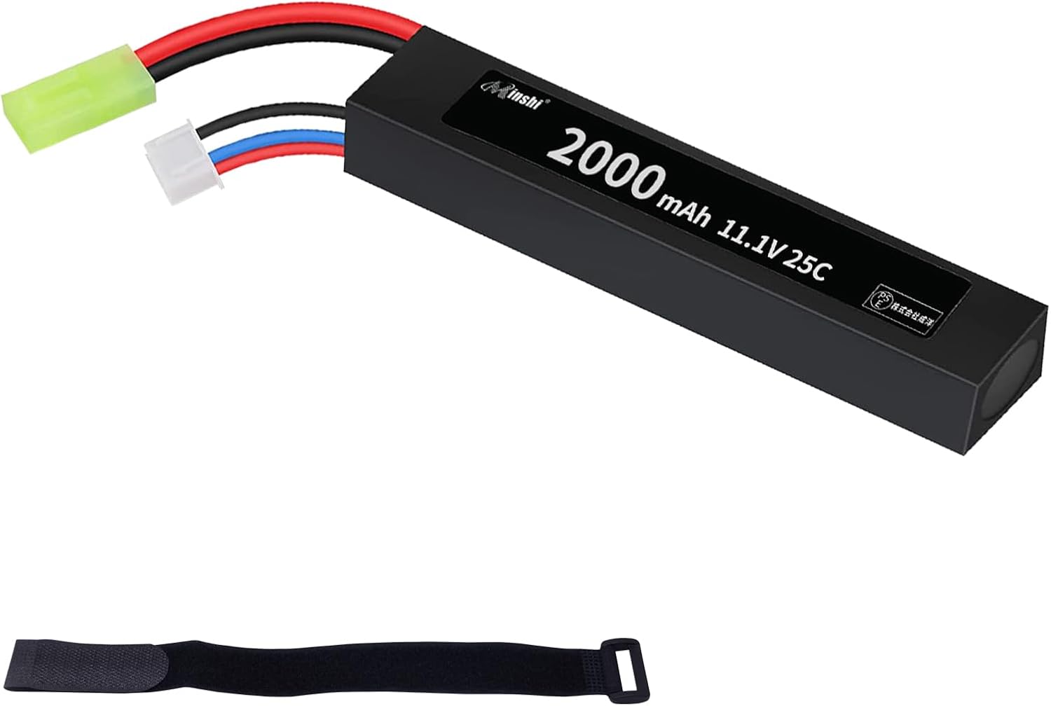 MINSHI セレブ製 11.1V 2000mAh 25C Lipoリポバッテリー グリーン小田宮プラグ 適用し