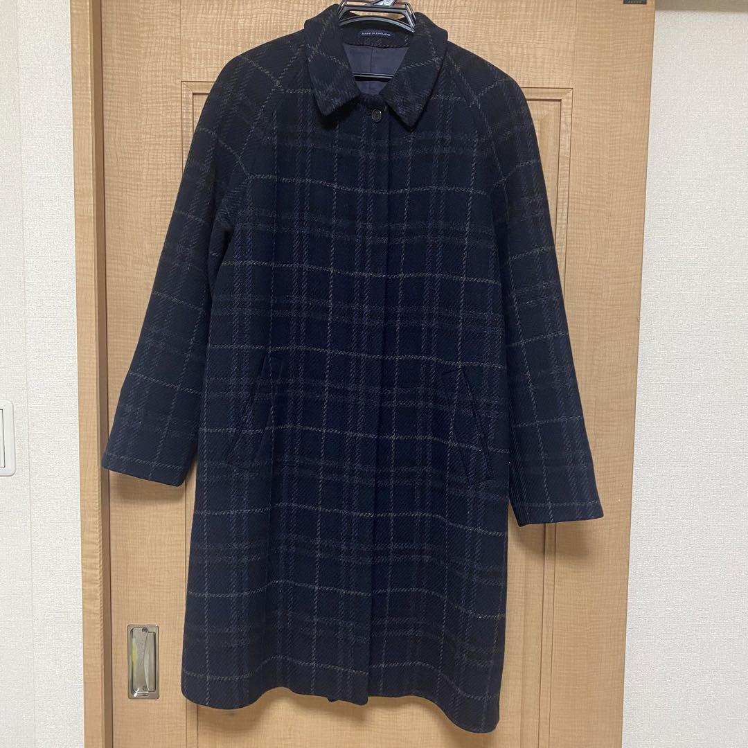 美品✨バーバリー チェスターコート ネイビー ウール ノバ