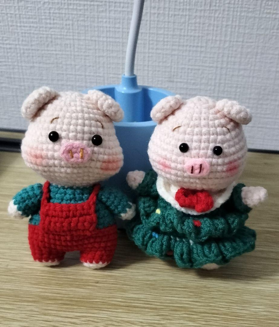 超可爱 あみぐるみ 豚のぬいぐるみ 2体セット 売買されたオークション その他