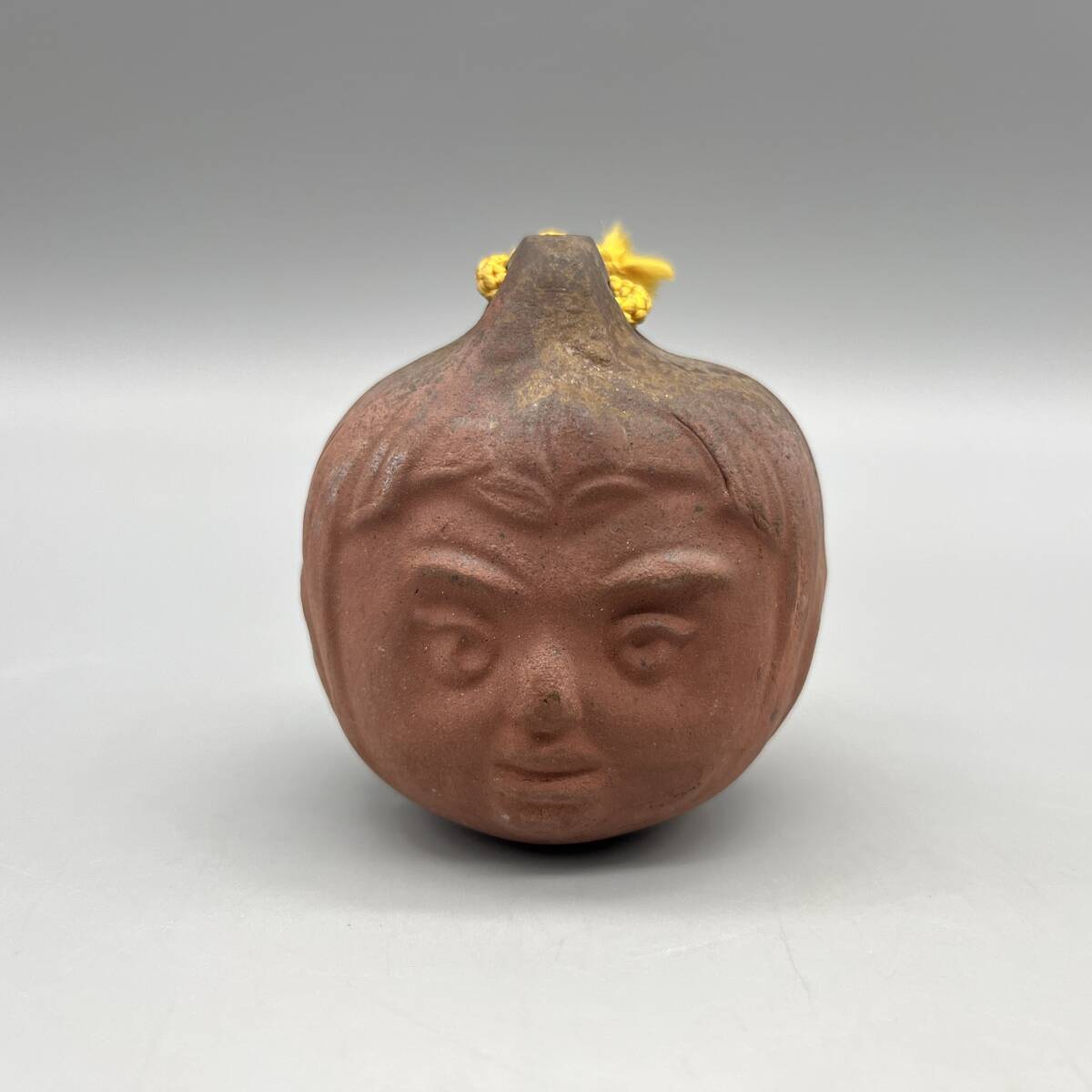 土鈴 桃太郎 桃山 在銘 素焼き 無釉 陶器 伝統工芸 工芸品