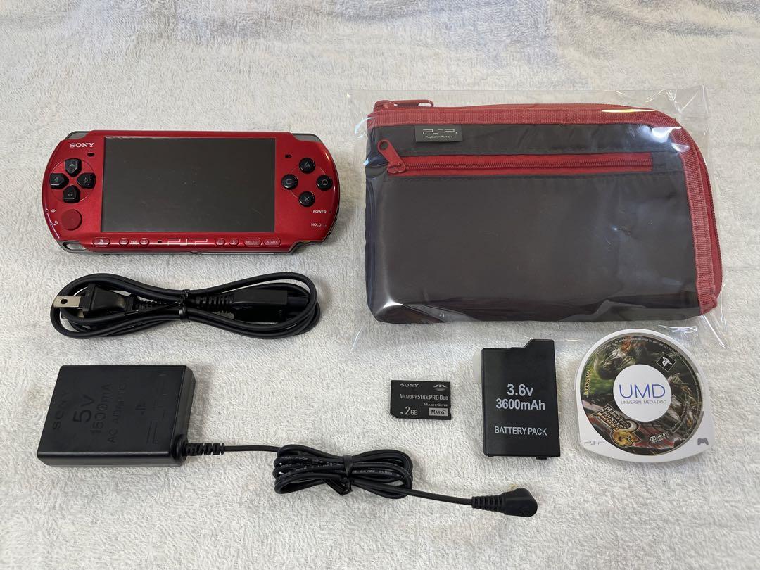 液晶美品 PSP3000イエロー 付属品完備 けばけばしく