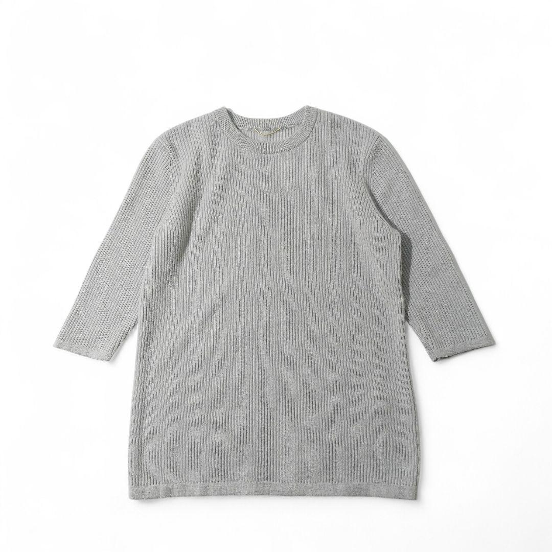 美品 アパルトモン 酸っぱく ドゥーズィエムクラス カシミヤ リブニット セーター グレー