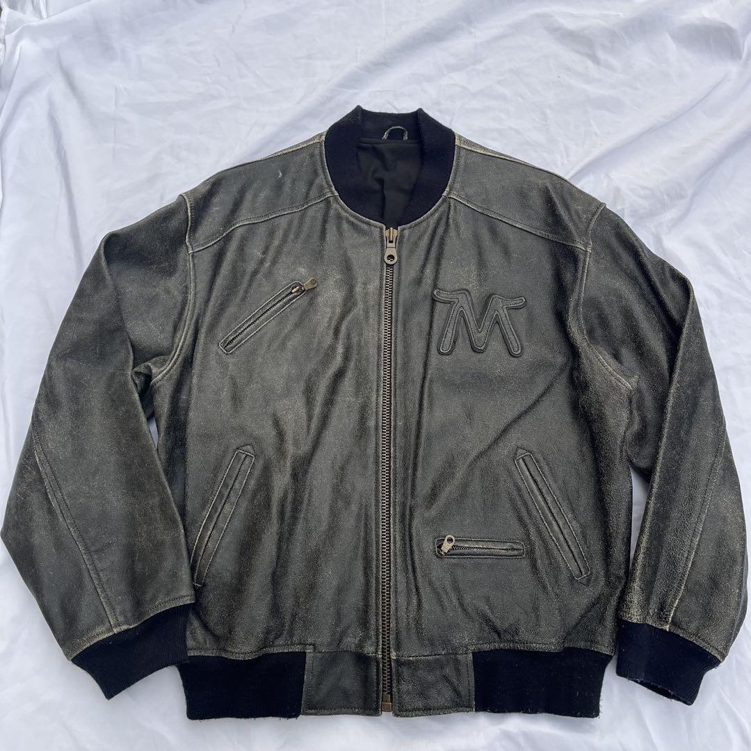 Marlboro Cow Leather varsity jacket