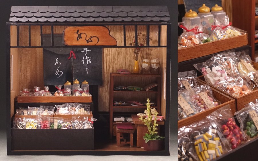 ∇花∇懐かしの昭和レトロ ドールハウス 飴屋 ノスタルジックな昭和風景 ミニチュアの世界 売買されたオークション情報 落札价格 【au  payマーケット】の商品情報をアーカイブ公開