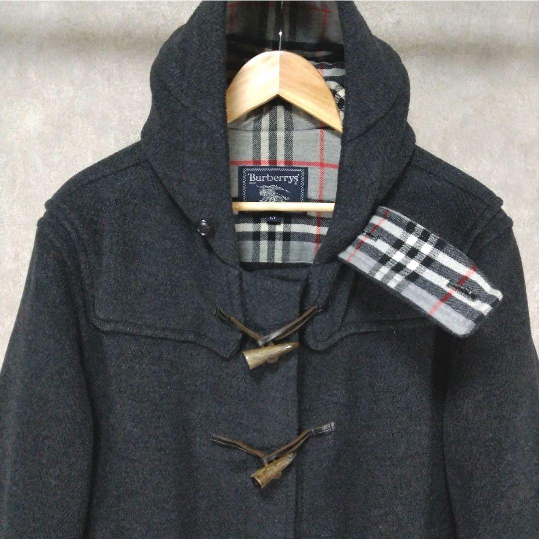 レア BURBERRY ヘリンボーン ダッフルコート L ムーアブルック