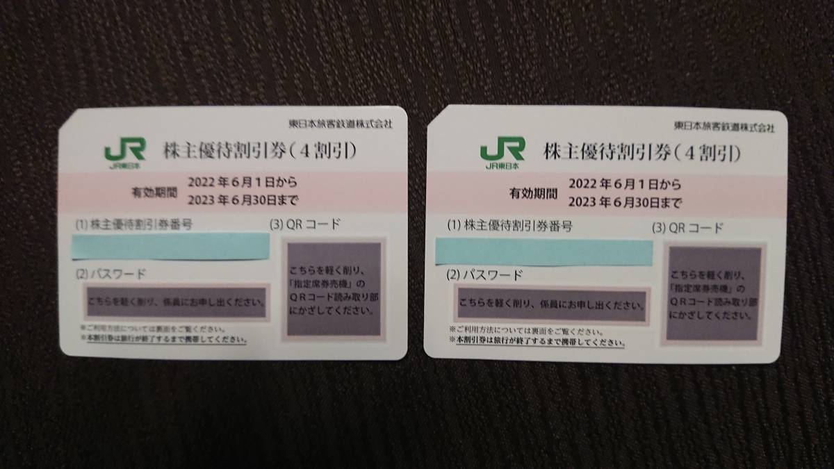 送料無料]】JR東日本 東日本旅客鉄道株式会社 株主優待割引券×2枚