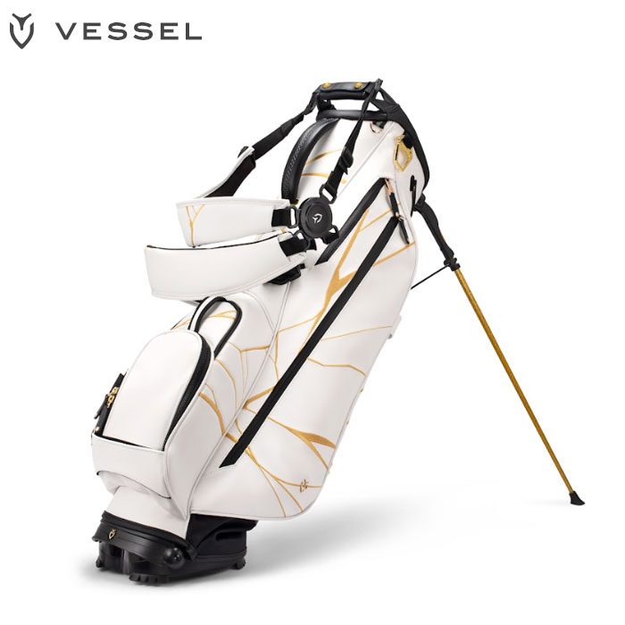 オンライン限定セール】限定カラー VESSEL ベゼル VLS Lux LE White Kintsugi スタンド ホワイトキンツギ 7.5型 スタンドキャディバッグ | バッグ・ケース