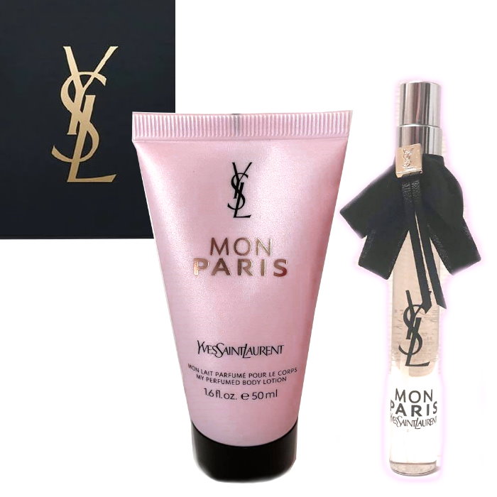 YSL　サンローラン　YSL MON PARIS SET モン パリ ギフト2点セット　ボディローション50ml　オーデパルファム 10mL-7.5ml トワレ　YSL-MON-PARIS-mom-SET　コスメ ギフト コフレ　マザーズデー【新品/未使用/正規品】